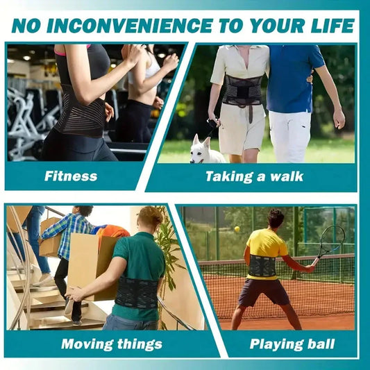 Breathable Lower Back Support Belt Waist Support Belt With Adjustable Straps Comfort Living