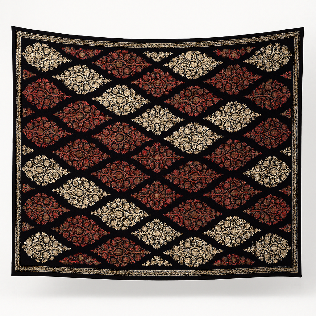 Elegant Embroidered Velvet Shawl Ultimate Luxury SK3