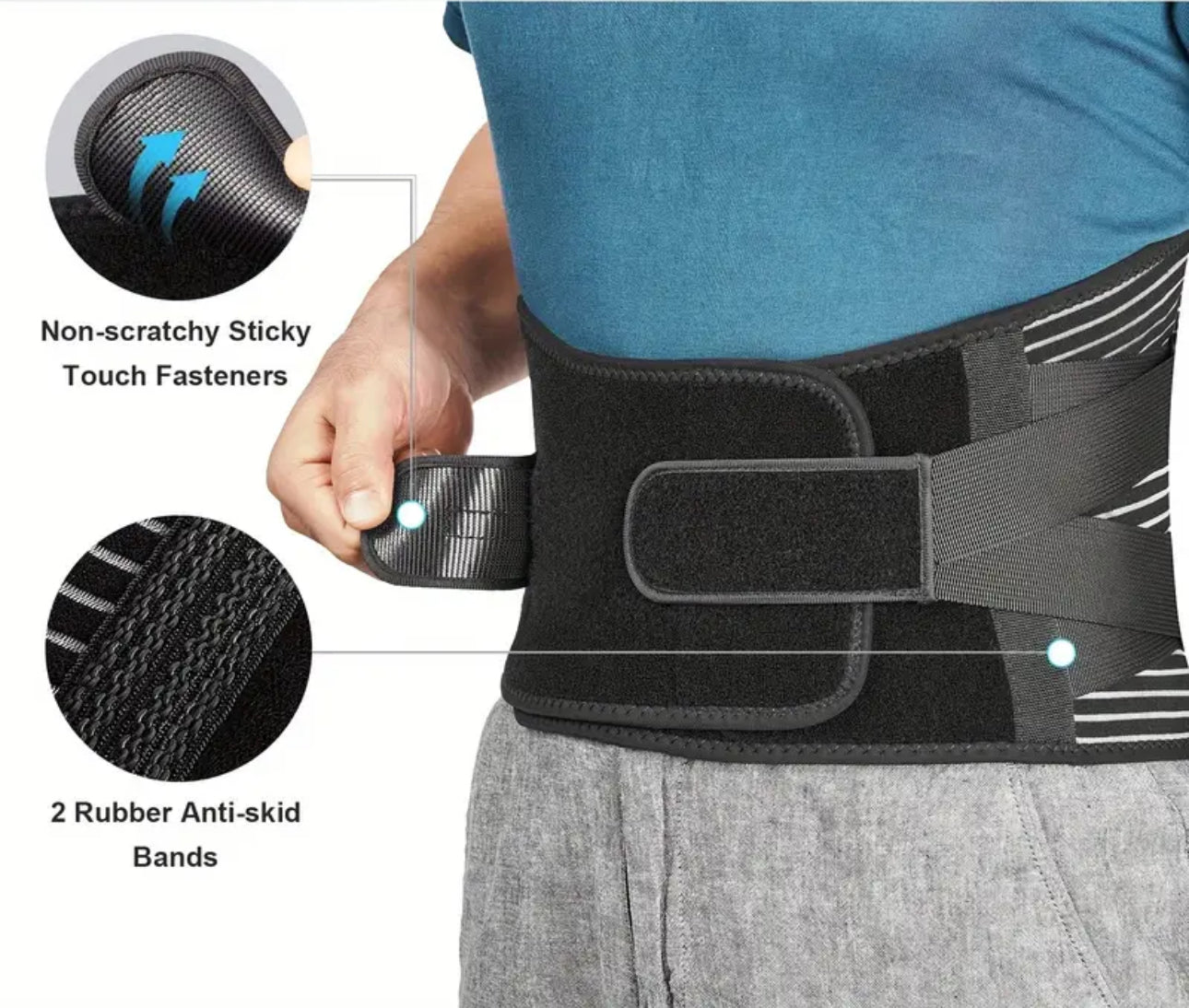Breathable Lower Back Support Belt Waist Support Belt With Adjustable Straps Comfort Living