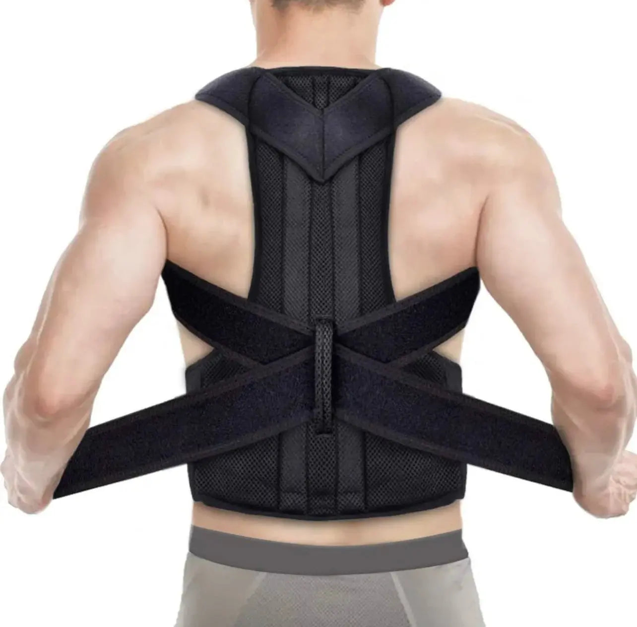 Imported Adjustable Back Support Posture Belt with fiber rads Allow to Open Parcel Comfort Living