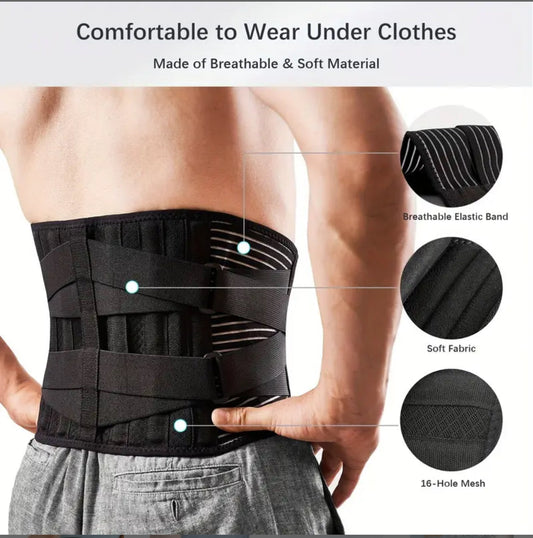Breathable Lower Back Support Belt Waist Support Belt With Adjustable Straps Comfort Living
