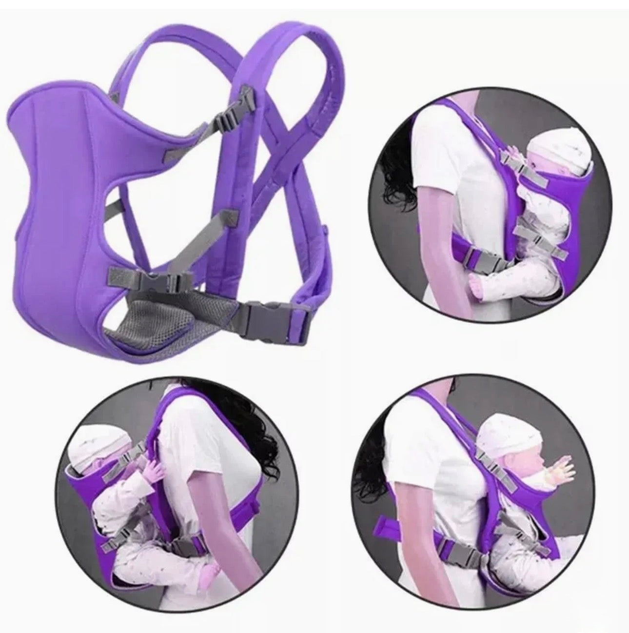 2-in-1 Multifunctional Baby Carrier – Breathable, Adjustable, Front & Back Carry