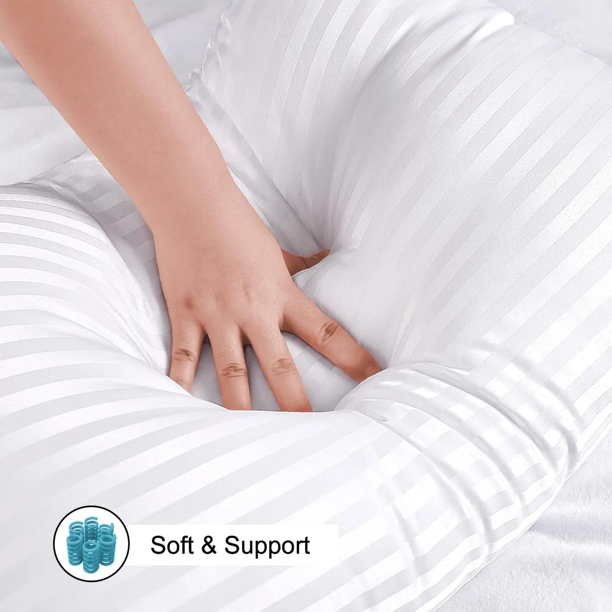 Soft Medicated Pillow – Filled with Korean Hollow Fibers for Comfort and Support