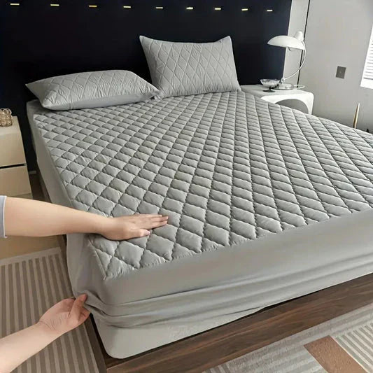 New Premium Quilted Waterproof Mattress Protector For Double Bed