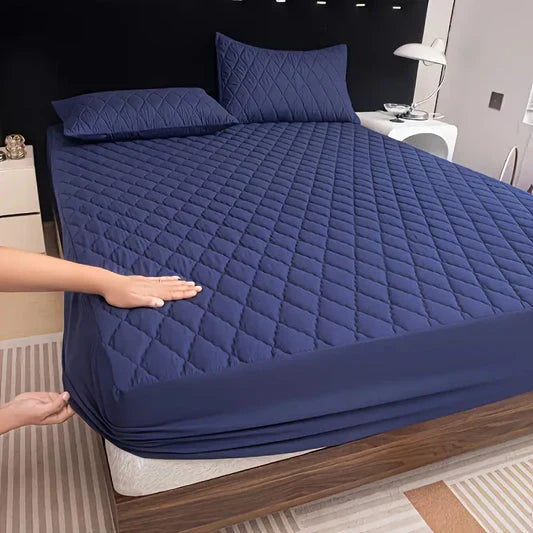 New Premium Quilted Waterproof Mattress Protector For Double Bed