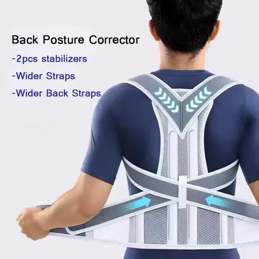 Imported Adjustable Back Support Posture Belt with fiber rads Allow to Open Parcel Comfort Living